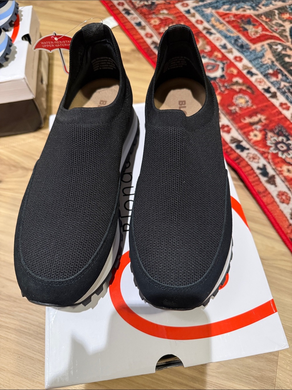 Blondo Black Slip-On Knit Sneakers